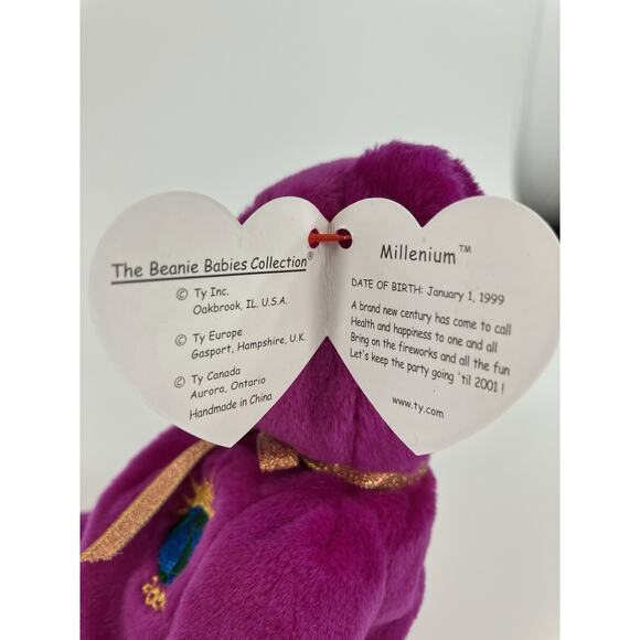 Ty Beanie Babies Bundle (2pcs) 1999 Signature Bear And Millennium Bear - Picture 14 of 14